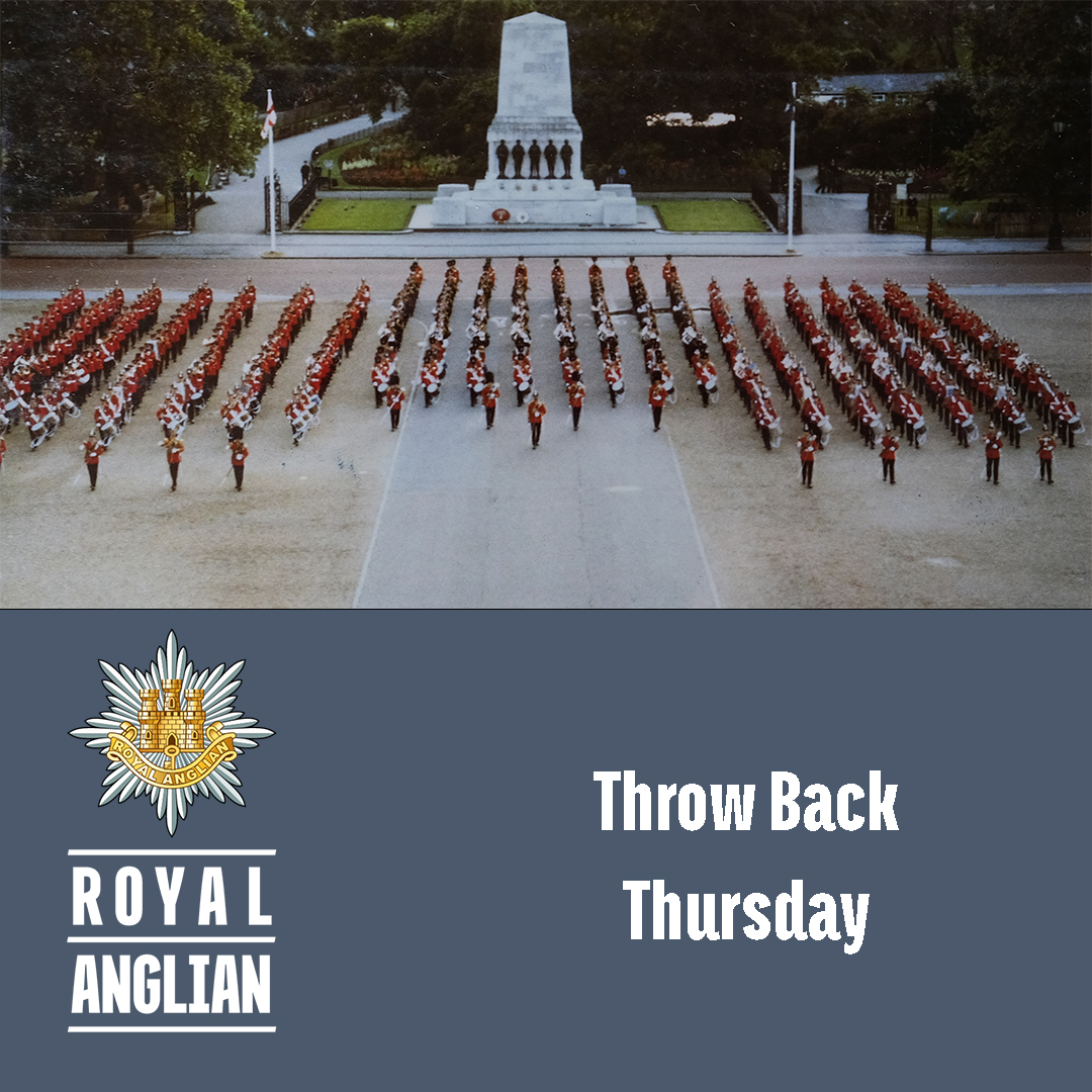 On #ThrowbackThursday this week, we turn to the Massed Bands and Corps of Drums of The Queen's Division, performing on Horse Guards Parade, London in 1981. Is there any of our followers who were perhaps involved with the event? Please comment below. #London #TBT #RoyalAnglian