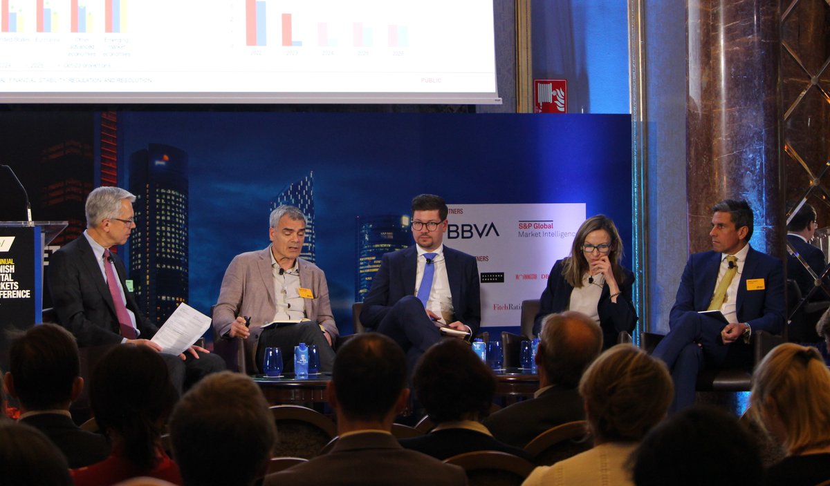 #SCM2024 first panel focuses on changing the state of play in the Spanish Capital Markets. Speakers from @bbva @BancoDeEspana @bundesbank @santanderfi consider the emerging geopolitical landscape.