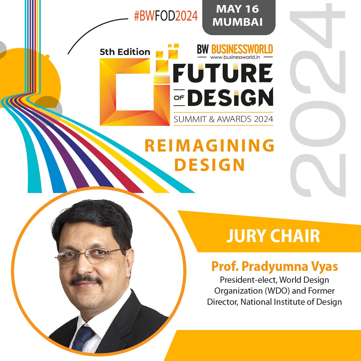 Don't Miss Out on the Buzz!
Nominate Now: bit.ly/BWFutureOfDesi…

Welcoming @vyas_pradyumna, President-elect, World Design Organization & Former Director, National Institute of Design as eminent jury chair for the 5th BW Future of Design #BWFOD.