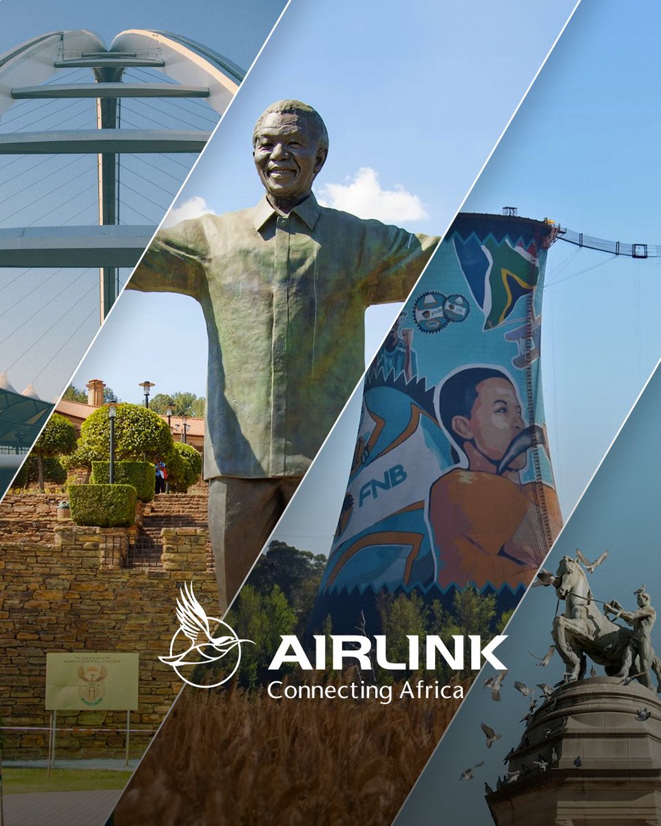 This World Heritage Day, explore the beauty of South Africa's monuments, statues and legacy of Madiba. 🌍✨ Join us in honouring our past and future. Discover heritage with #Airlink. Book now at: bit.ly/3xx8R5I #ProudlySouthAfrican #FlyAirlink #FlyTheLink #Skybucks