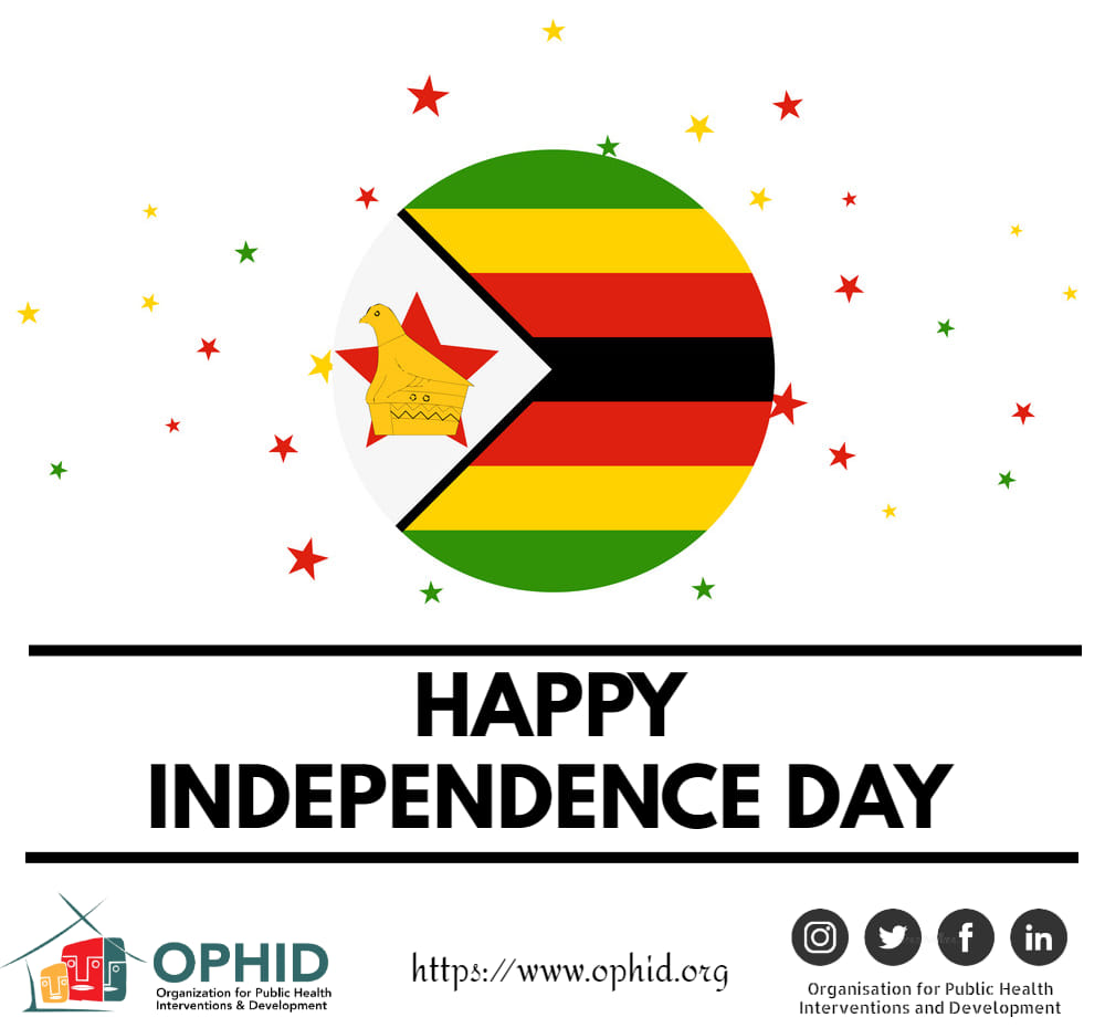 Happy Independence Day Zimbabwe! 🇿🇼 Today marks 4⃣4⃣years since gaining Independence. OPHID joins the nation in marking another year of our national independence. #OPHID #HEALTHFORALL #INDEPENDENCE2024