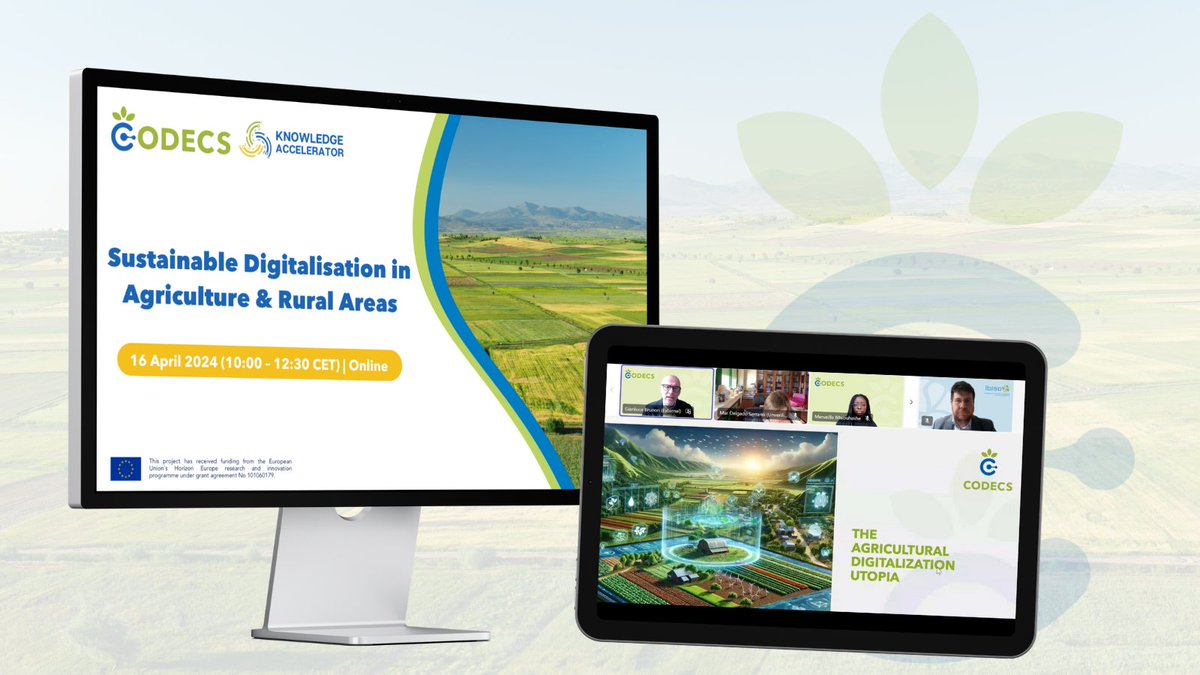 💭'Embracing diverse perspectives and fostering partnerships will be paramount to realising the transformative potential of digital innovation for rural communities & agriculture across EU'. Check more insights of the #CODECS scientific-policy meeting ⏭️ bit.ly/3Tmx6vT