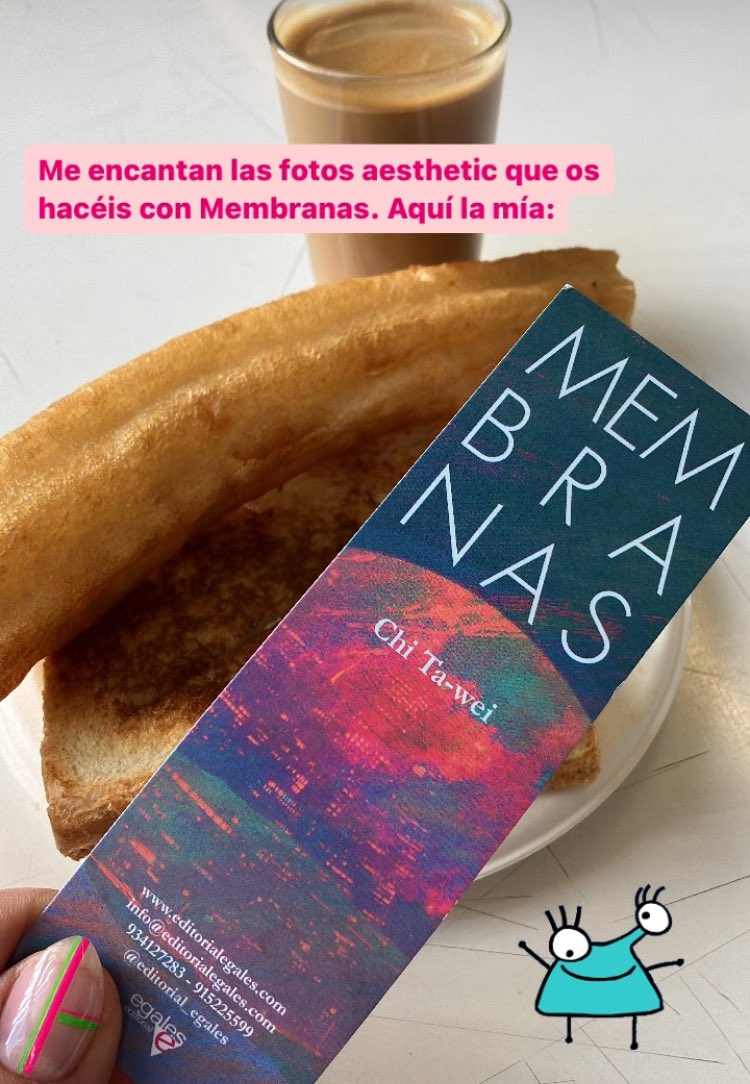 Albertop_p's tweet image. Book influencers are kindly creating pleasing, tasteful, aesthetic photos with Membranas. But we were lacking a ‘costumbrismo’ perspective of this trend:

#porras is the new brunch ☕️