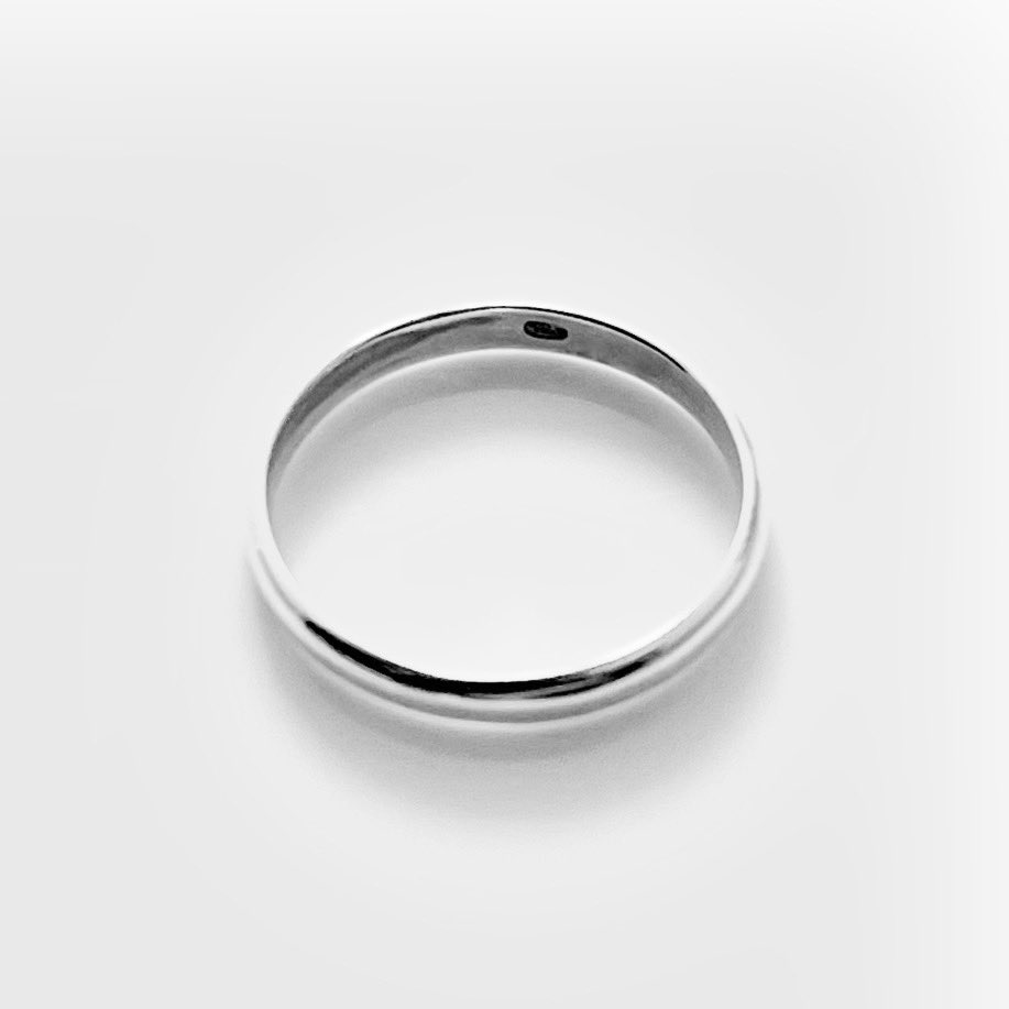 ✨ Less is more with our elegantly simple 2mm x 1mm Sterling Silver Wedding Band. Perfect for those who love understated style. #ElegantJewelry #SterlingSilver