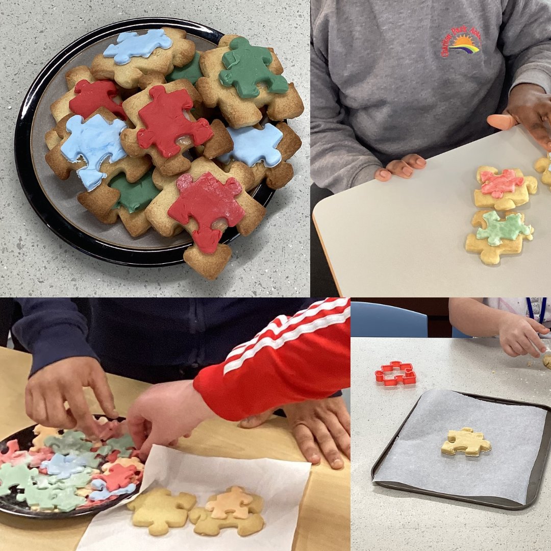 Our students have been baking some delicious jigsaw cookies as part of autism & neurodiversity week. We've all been enjoying them! 😃 #autismacceptance #neurodiversity