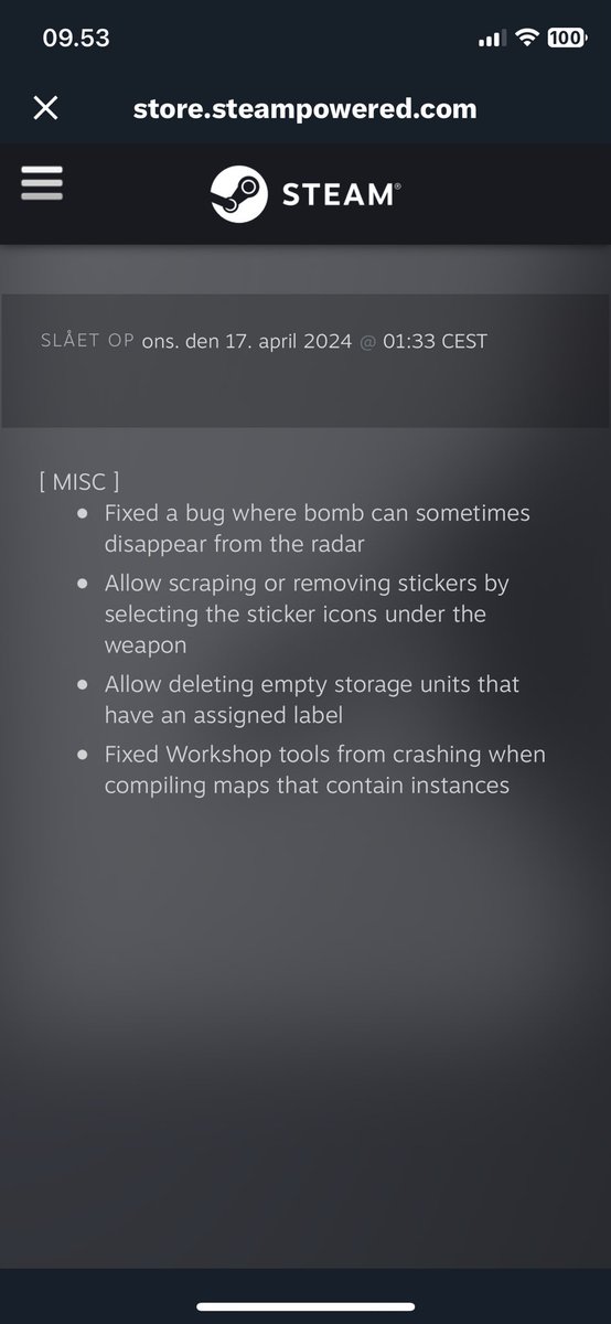 emil_holstein's tweet photo. @CounterStrike Is.. this a joke? Billion dollar game and Company. Peak time for Update after one of the most watched esports events around. What? Please guys, pour some love into the game. New gamemodes, Coop, Maps. It was so fun back in the Day https://t.co/amSfRTh36O