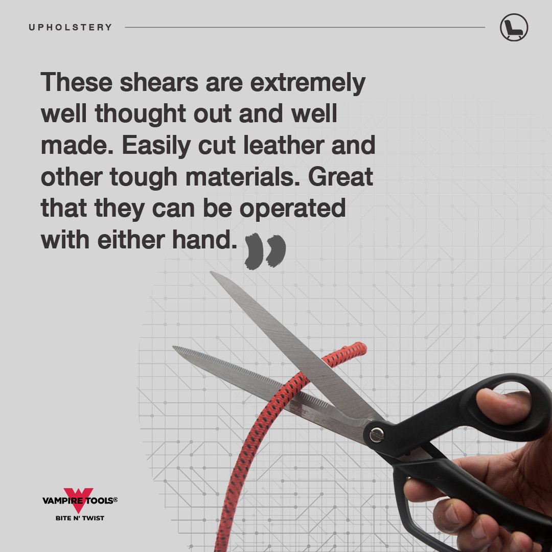 Vampire_Tools's tweet photo. ✂️ Our Stainless Steel Heavy Duty Utility Shears are built to handle your toughest upholstery and leather projects.
https://t.co/Tcq42YS360
Buy on Amazon 🛒: https://t.co/wYn0AVHore
#shears #scissors #shearcut #leatherwork #leathercraft #autoupholstery #fabricshop #furniture https://t.co/lpf4DkF1It