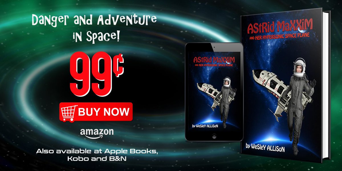 Astrid Maxxim and her Hypersonic Space Plane – 99 cents at Apple Books - #YoungAdult #Scifi - itunes.apple.com/us/book/astrid…