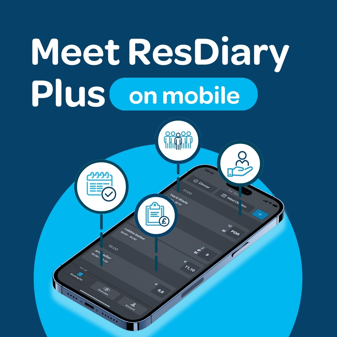 Ready to manage your bookings on the move? ResDiary Plus is the mobile version of the full ResDiary restaurant booking system for iPhones. eu1.hubs.ly/H08rPpS0 #ResDiaryPlus #HospitalityTech