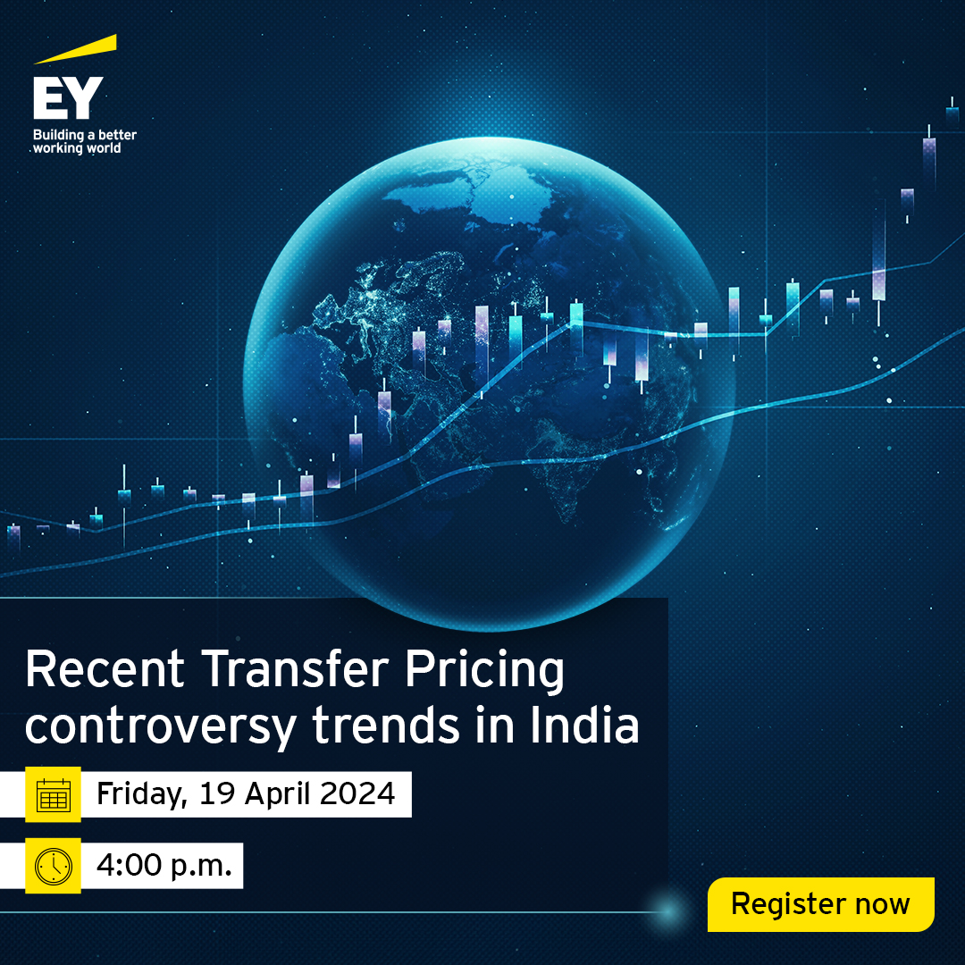 Join the #EYIndiaTaxInsights webcast with Vijay Iyer and Nishant Thakkar on 'Transfer Pricing Controversy Trends in India,' on April 19, 2024, at 4 p.m. IST. Learn about the latest in #TransferPricing, risk mitigation, and ADR mechanisms for certainty.
bit.ly/3JlqojY