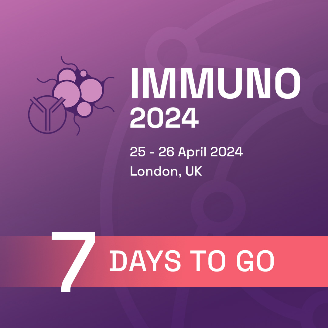 Only 1 week to go! Join us in London next week for #Immuno24 as we delve into the newest breakthroughs in cancer immunotherapies 🎉 ▶️ Register now: hubs.la/Q02tb7JQ0 #OGimmuno #Immuno24