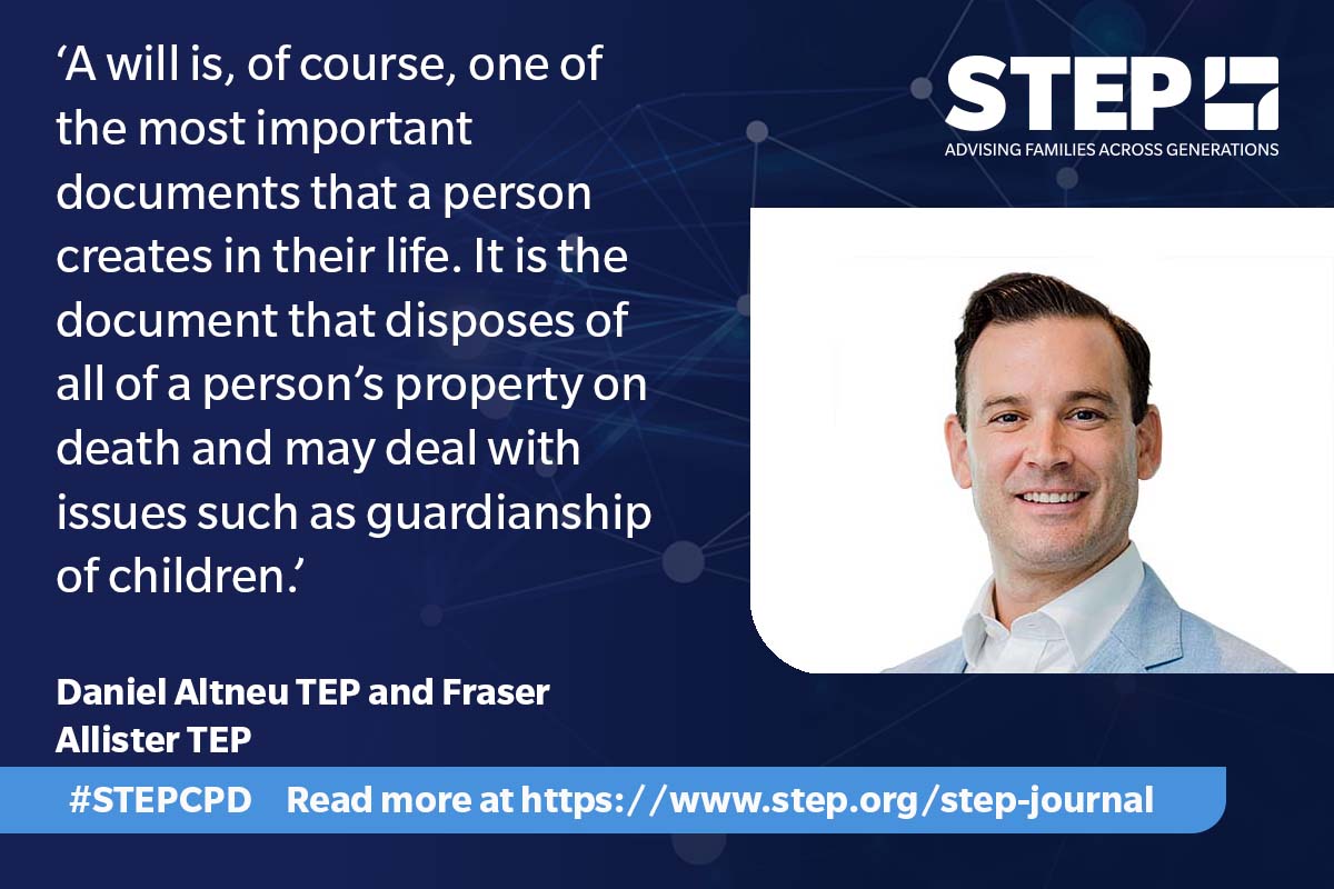 In this STEP Journal article Daniel Altneu TEP and Fraser Allister TEP stress the importance of correctly preparing and executing wills, emphasised by recent Cayman Islands case law. Read the article: tinyurl.com/469bp2uh #STEPCPD #CaymanIslands @BedellCristin