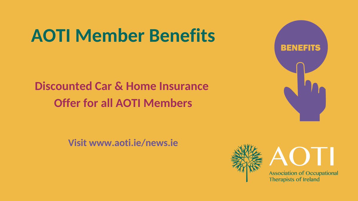 Did you know that AOTI members can now get special rates and benefits on their Car & Home Insurance? Find out more here: aoti.ie/news/New-Exclu… #MyAOTI