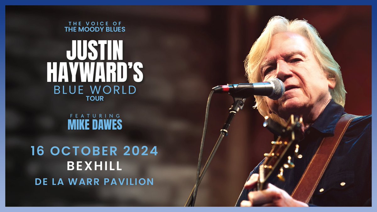 ONSALE🎟️🎟️🎟️ Justin Hayward 16 October 2024 A rare chance for Justin Hayward’s fans to connect with one of music’s keenest talents and to hear the music that he loves presented with a truly personal touch! BOOK NOW: dlwp.com/event/justin-h…