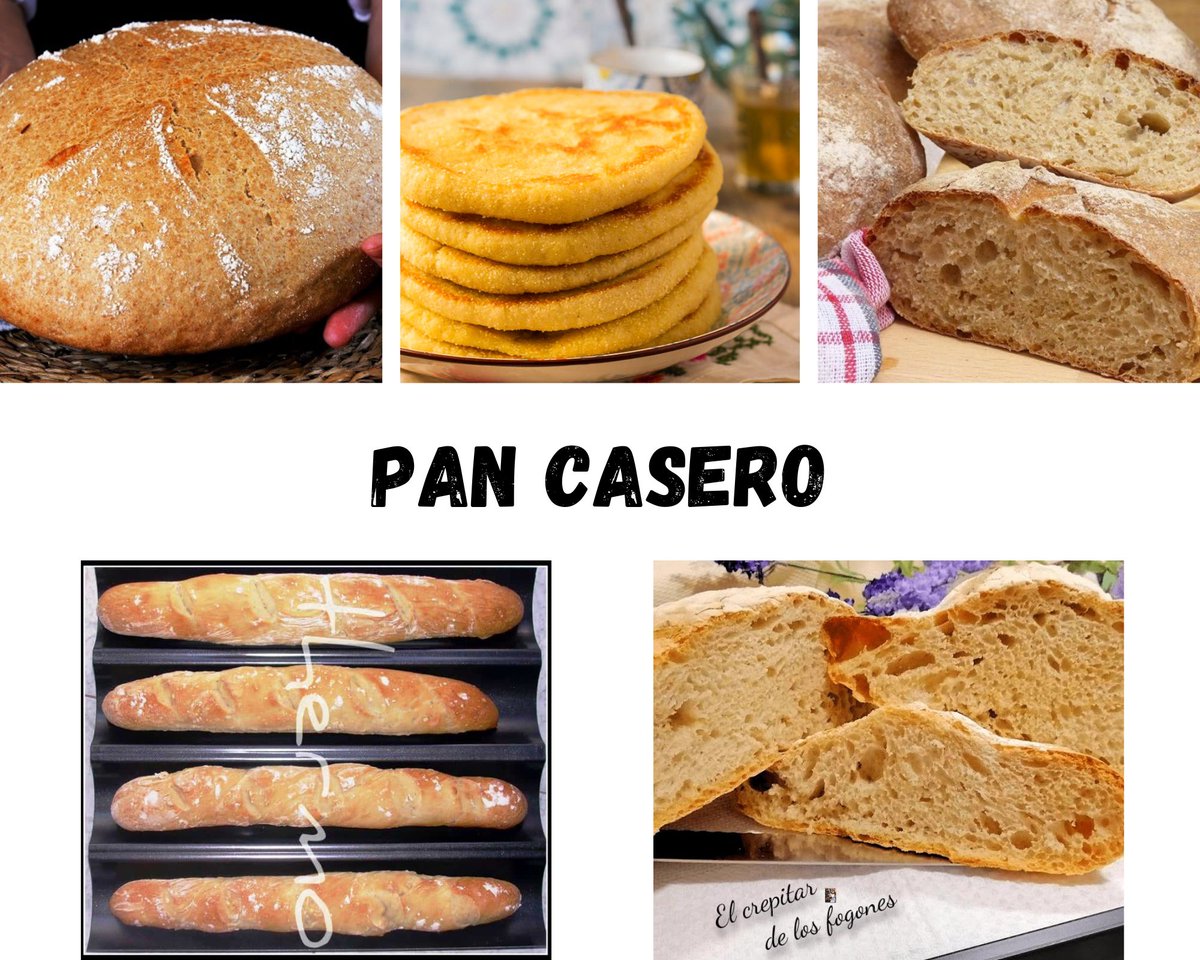 RECETAS DE PAN CASERO FÁCILES elcrepitardelosfogones.com/recetas-de-pan… a través de @Chus_Pita 5 panes caseros para triunfar en cualquier ocasión.