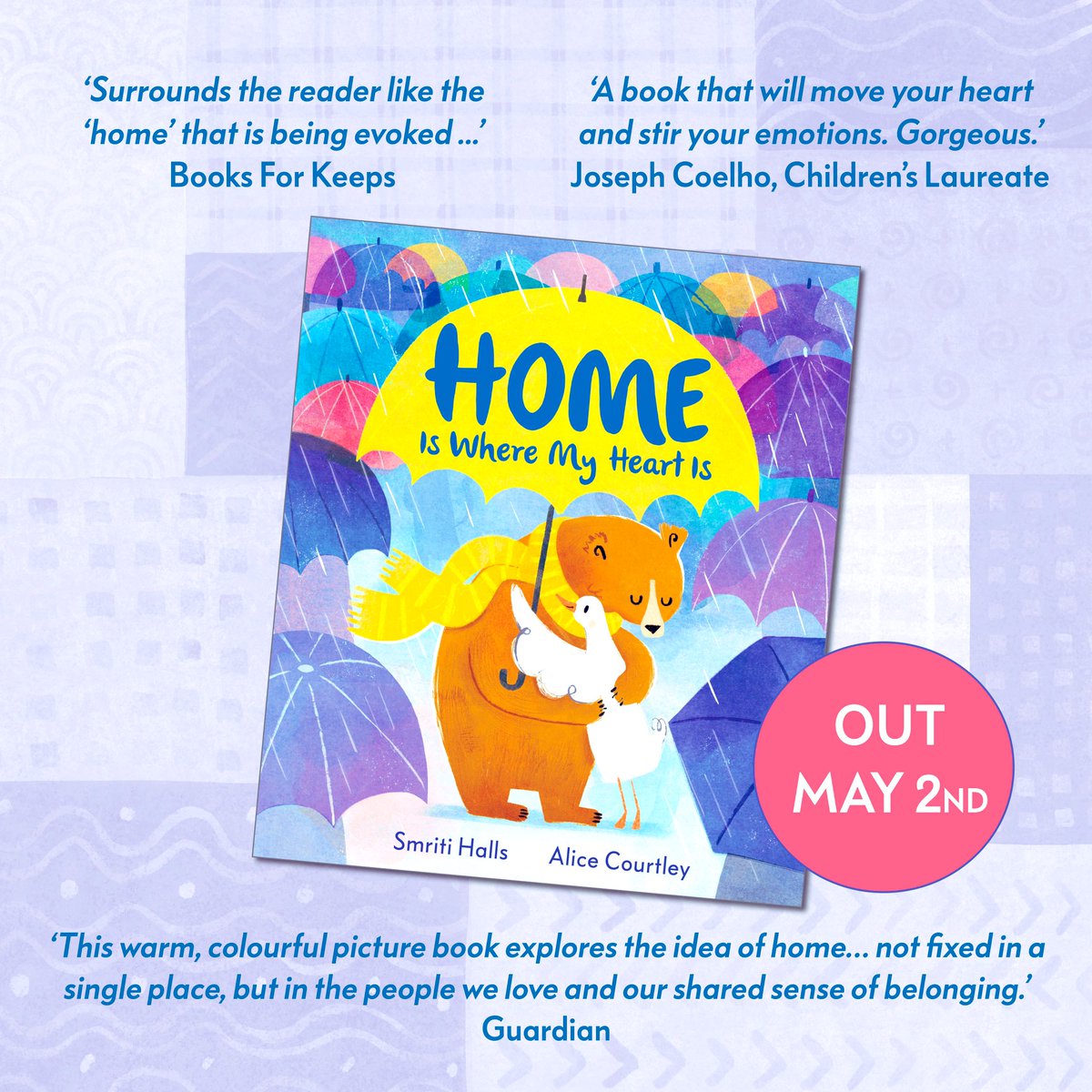 “A book that will move your heart and stir your emotions….” 💗💛💜 Grateful for these beautiful reviews for HOME IS WHERE MY HEART IS by @alice_courtley and ME. Just TWO weeks till the paperback is out. @JosephACoelho @BooksForKeeps @GuardianBooks #HomeIsWhereMyHeartIs