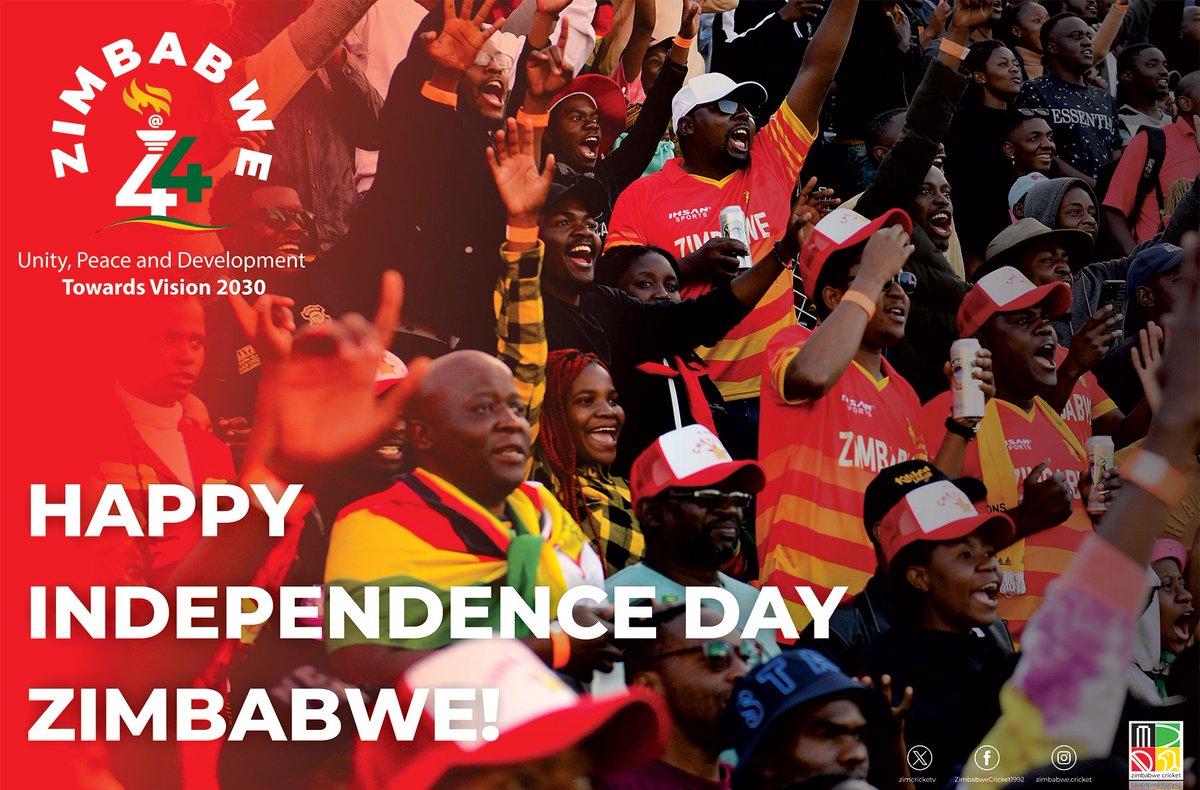 4️⃣4️⃣ not out! Happy Independence, Zimbabwe!
 
 #IndependenceDay | #ZimAt44