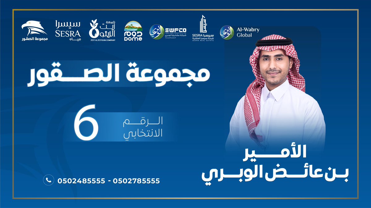 AAlameerw's tweet photo. باعتزاز وثقة، أعلن ترشحي لانتخابات مجلس إدارة غرفة الرياض، في دورتها التاسعة عشر مستعينًا بالله في خدمة القطاع الاقتصادي. ايماناً مني بدور الغرفة في ربط القطاع الحكومي بالخاص.
وأتحمل المسؤولية والأمانة تجاهكم، وأعدكم بأن أكون صوتًا فعالًا في دعم الأعمال وتعزيز التنمية المستدامة.
#مجموعة_الصقور 
#انتخابات_غرفة_الرياض_19
#الأمير_بن_عائض_الوبري