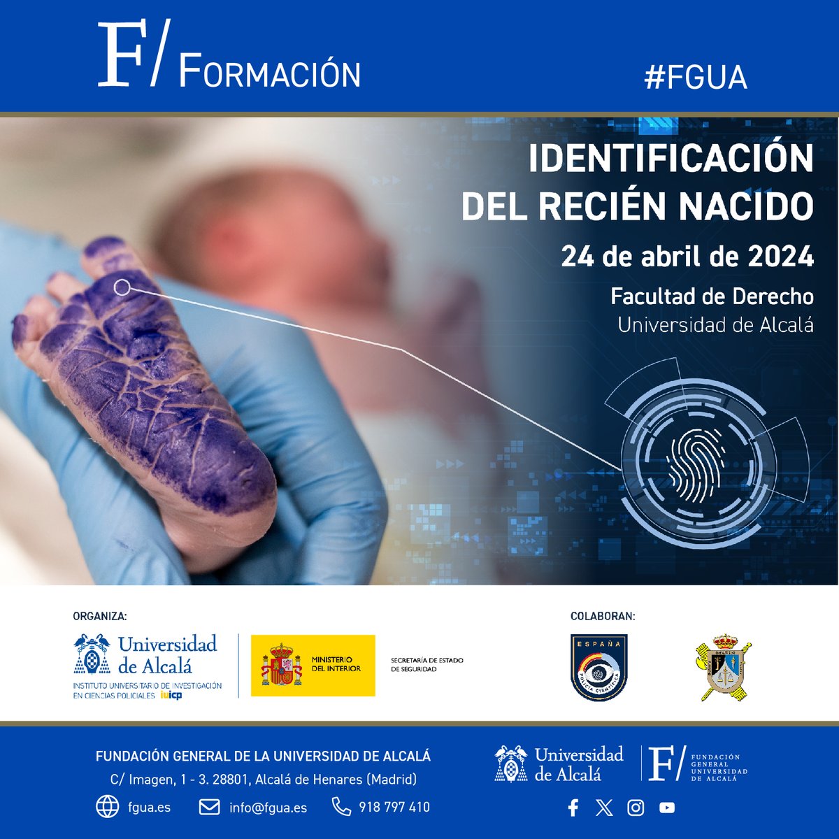 📢¿Te gustaría conocer las últimas novedades sobre los métodos de #identificación de los recién nacidos?
👉Pues apúntate ya a este #seminario de la <a href="/IUICP/">IUICP</a> que se celebrará el miércoles que viene, de 9 a 18 horas

➕ℹ️ inscripciones.fgua.es/curso/seminari…
·
#FGUA #Formación #Neonatos #IUICP