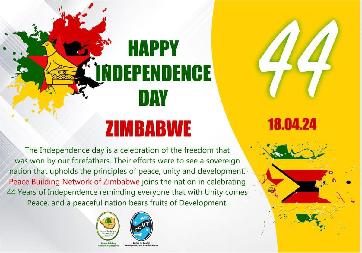 Happy Independence Day Zimbabwe! Let's celebrate our freedom and work together for a peaceful and prosperous future.