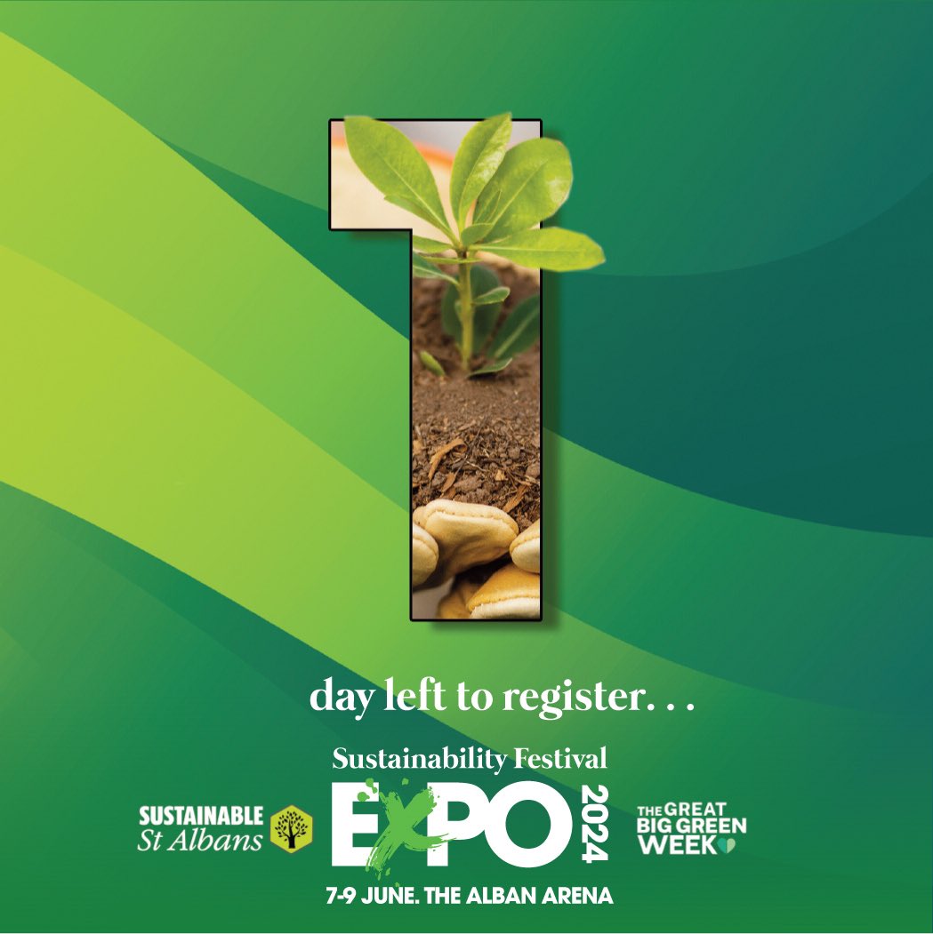 SustFest25's tweet photo. Only 1 day left to register your business, charity, school, faith group or community organisation for a place at @thealbanarena this June.
https://t.co/vemmuTb07X
#planetpledge #sustainability #environment #stalbans #greenissue #community #expo https://t.co/ochuWnG0N2