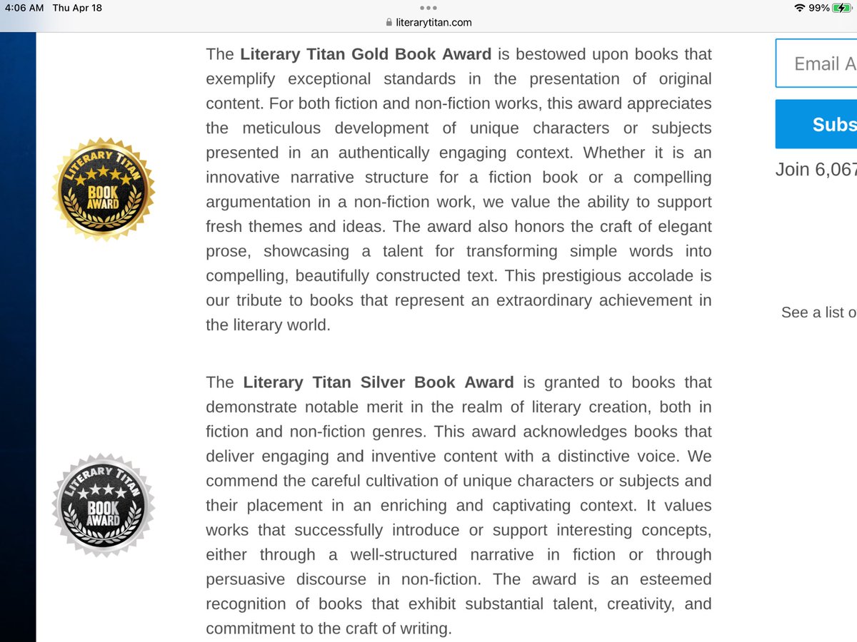 What the Literary Titan Gold Book Award actually means⭐️⭐️🤩⭐️

#LiteraryTitan #GoldBookAward #FiveStars #5stars #FairyDayGames #marisherkinauthor @marisherkin.com