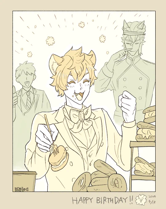 おめでとう!🍩
#ラギー・ブッチ誕生祭2024 