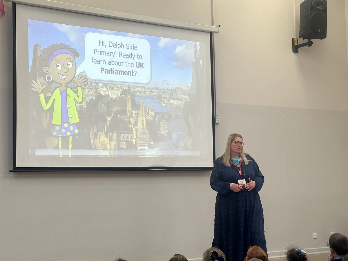 Yesterday our key stage two children had a visit from Rachel Dodgson from @UKParlEducation . She talked to the children about how the UK parliament works, the roles in the parliament and how anyone can become an MP. #enjoy #embrace #evolve