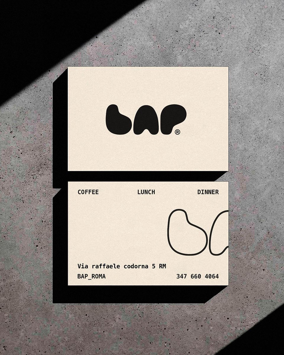 logos_ai's tweet photo. @studio_drill
New Brand identity for BAP, a new restaurant in Rome where you can always have breakfast, lunch and dinner at the top #logo #branding #logodesign #graphic #graphicdesign #visualdesign #brackfast #logoroom #soft #minimal #restaurant https://t.co/8g0KRFqWpd
