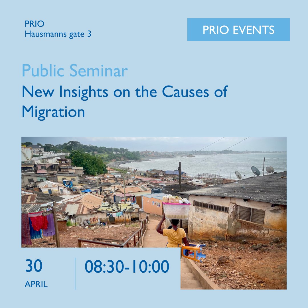 Why do some view #migration to another country as their best next step? Join us at PRIO on April 30 to discover key insights from our comprehensive study of 26 local communities across Africa, Asia, and the Middle East. Register here 👉 prio.org/events/9130