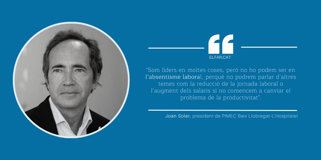 ElFarInformatiu's tweet photo. 𝐎𝐏𝐈𝐍𝐈𝐎́ ✍️l "Posem llum a l’absentisme per incapacitat temporal" de Joan Soler, president de PIMEC #BaixLlobregat - #LHospitalet
🔗 https://t.co/x6pukNXSIk
#absentisme #incapacitattemporal #pimec https://t.co/7rfzpZoGLu