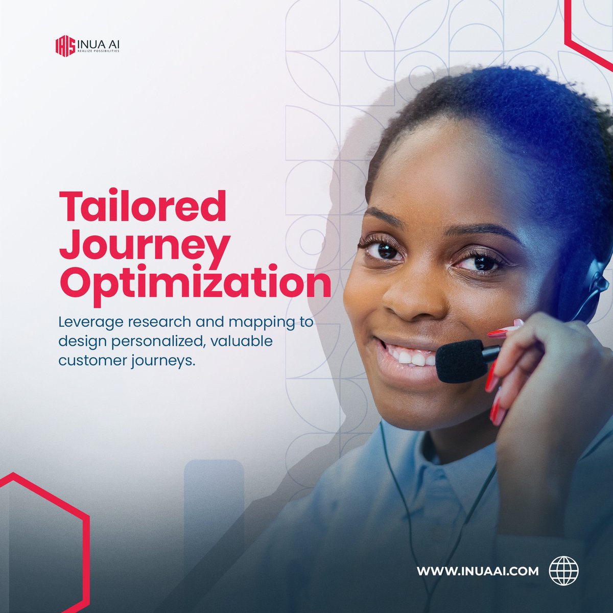 Crafting the ideal customer journey? 🧭 Our service specializes in creating seamless, memorable experiences that build lasting loyalty through customer-centric design.

#CustomerJourney #CustomerExperience #CustomerEngagement #JourneyMapping #RealizePossibilities #INUAAI