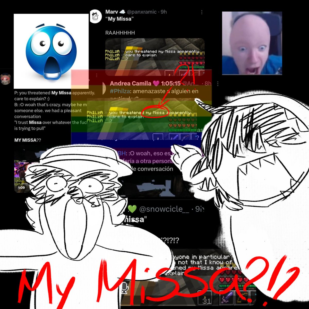 hiimkus's tweet photo. MY MISSA?!?!?!

#Crowsaurios #deathduo #qsmp https://t.co/gr5lw86DNa
