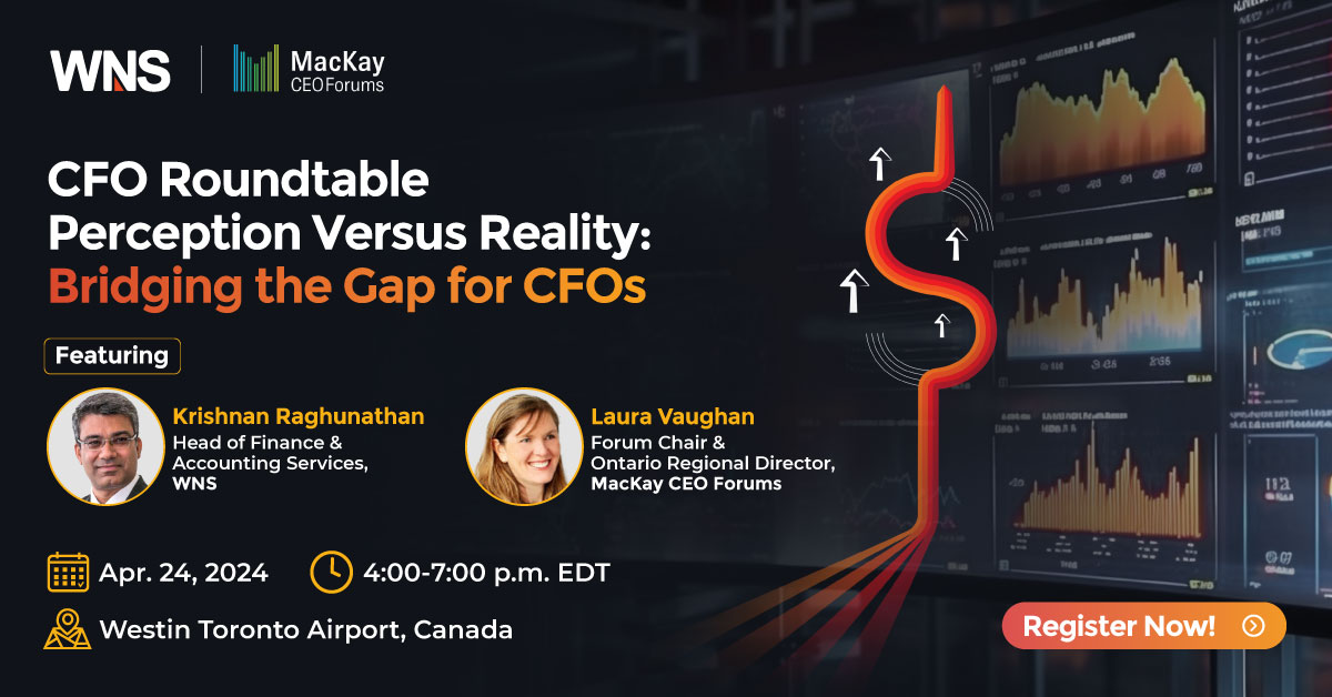 Get actionable insights to enhance your finance strategies from WNS’ Krishnan Raghunathan and MacKay CEO Forums’ Laura Vaughan at the MacKay WNS CFO Roundtable. Register now: bit.ly/PR1_T