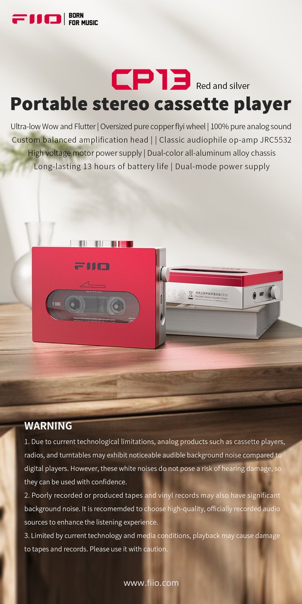 Red/Silver CP13 Is Officially Released! Click the link below to take it home right away: aliexpress.com/item/325680629… #cassetteplayer #cp13