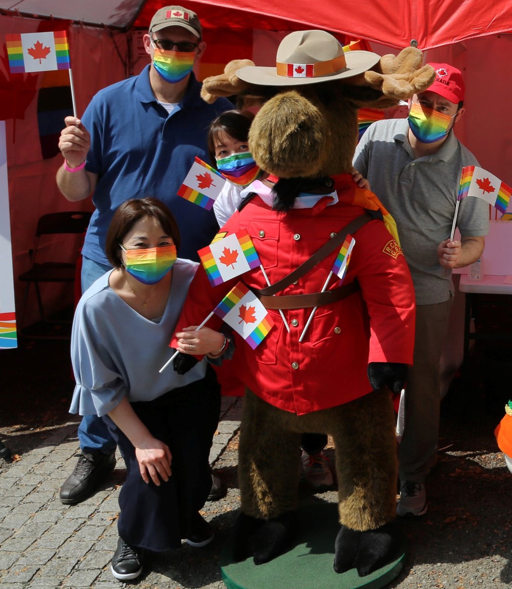 Come take a photo with the Embassy of 🇨🇦’s Moose mascot at the Tokyo 🌈 Pride in Yoyogi Park from Friday until Sunday! #Canada4Pride #LoveIsLove #TRP2024