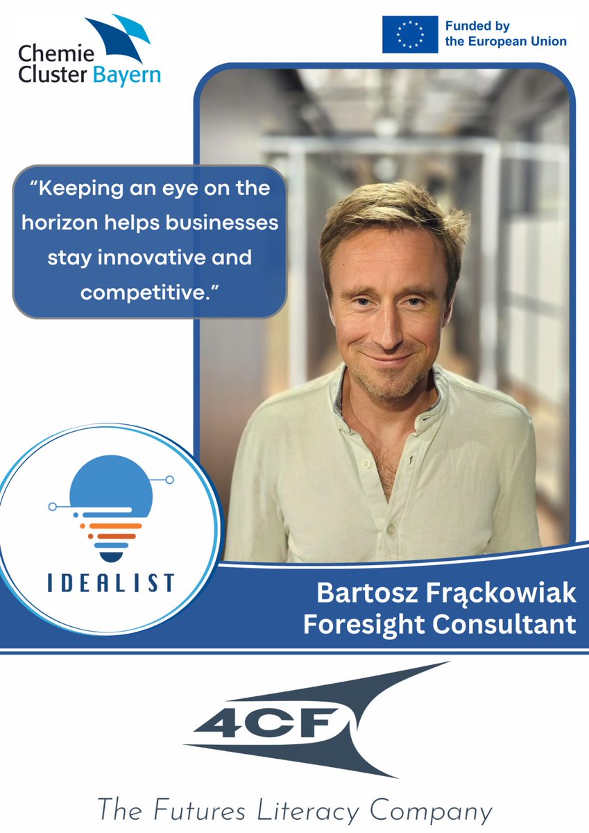 Dive into the world of strategic #foresight with @bartek_frack in the latest edition of the Chemie-Cluster Bayern GmbH #HotSeat. Discover how to anticipate and navigate tomorrow's complexities! #FuturesLiteracy #StrategicForesight 

chemiecluster-bayern.de/en/news/hot-se…