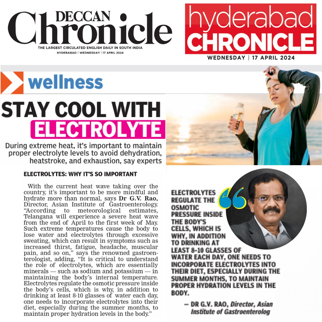 Summer is going to be harsh. Stay hydrated and watch your electrolyte intake. Click bit.ly/DC_18Apr_GVR to read the entire article. #Electrolyte #Hydration #SummerDrink #Hyderabad #DeccanChronicle