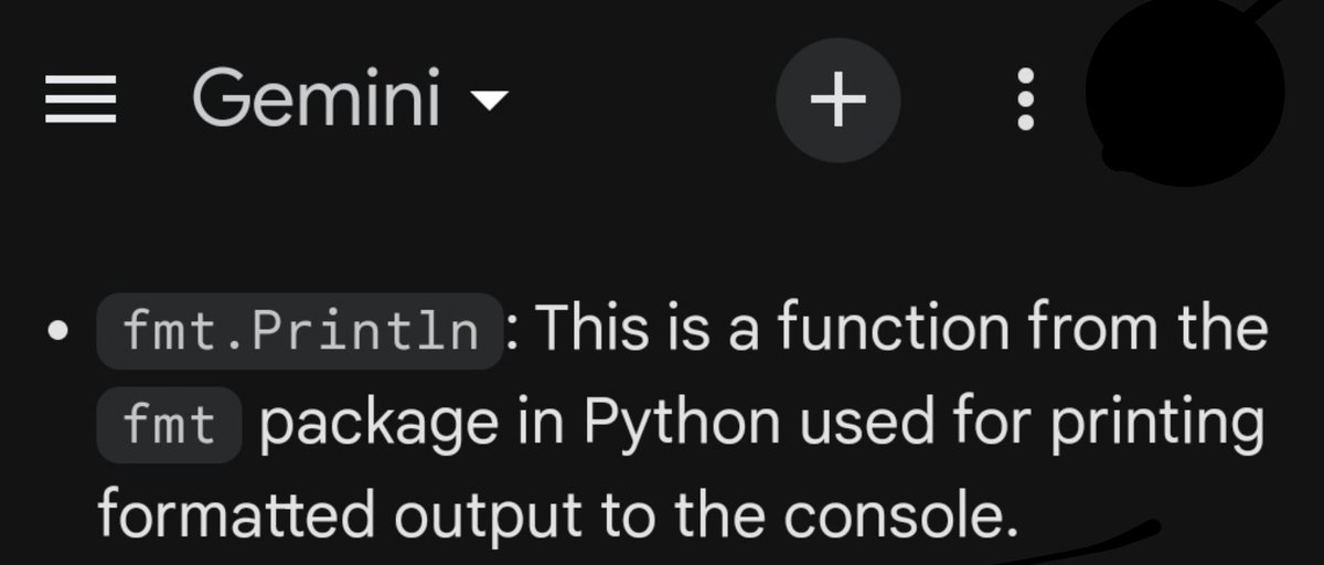 fmt.Println is a function from the fmt package in 'Python' 😏

#golang #python