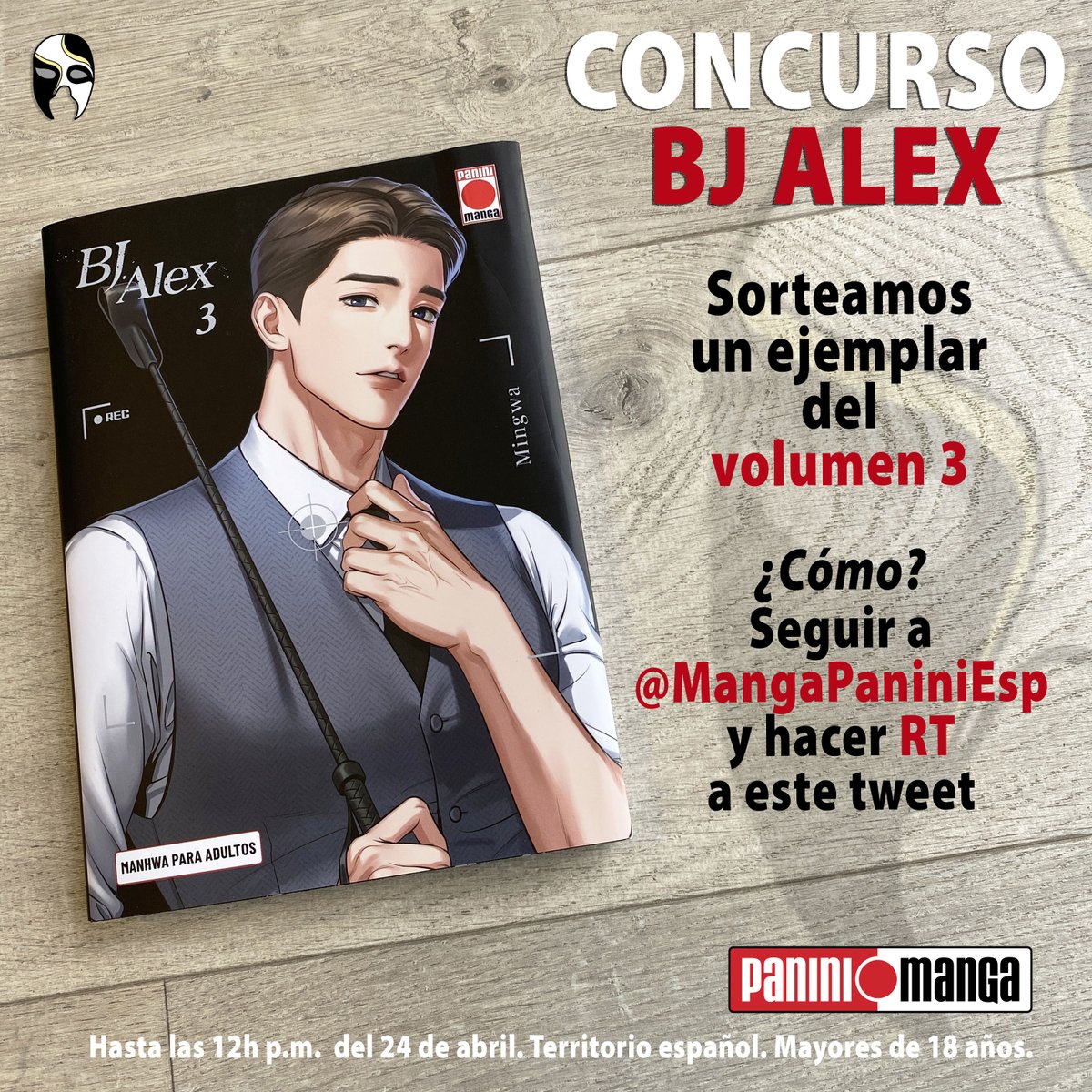 MangaPaniniEsp's tweet photo. 📢 CONCURSO.
Sorteamos un ejemplar de #BJAlex volumen 3 entre todos los follow + RT a este tweet.
Hasta el 24 de abril. +18a 
> https://t.co/PZnWsgHxuj
#PaniniManga #PaniniComics @PaniniComicsEsp @EvolutionPanini #Panini25del8 https://t.co/HyFZXIOxNA