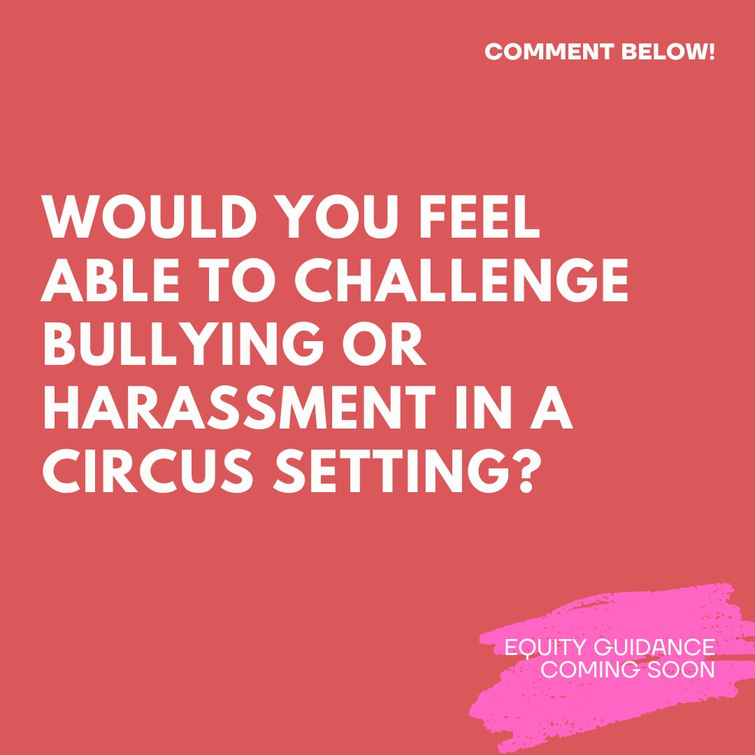 Following on from the #circusasaferspacefordanger Conference We continue to ask difficult questions to both artists and organisations - comment below and be part of the conversation to change the culture @CircusWorksUK @CircusCity1 @CryingOut_Loud @NationalCircus @Circomedia