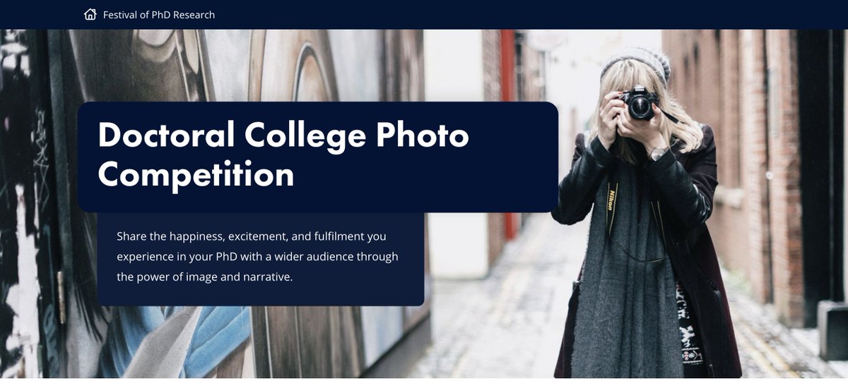 Inaugural #UlsterPhDFest Photo Competition 2024!

Capture the spark of joy in your research journey! Share the happiness, excitement, and fulfilment you experience in your PhD with a wider audience through the power of image &amp; narrative.

Deadline 22 Apr

ulster.ac.uk/conference/fes…