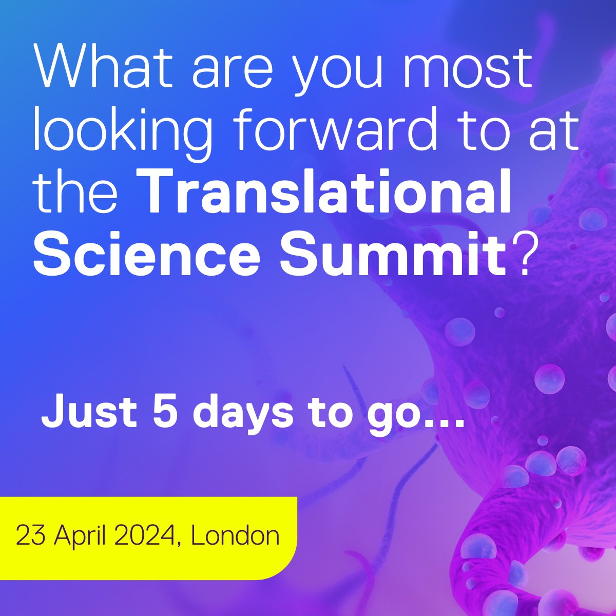 The countdown is on! Just 5 days until researchers, partners and industry experts from the world of translational science come together at the Translational Science Summit. What's everyone most looking forward to? Plan your day: translationalsciencesummit.org/agenda