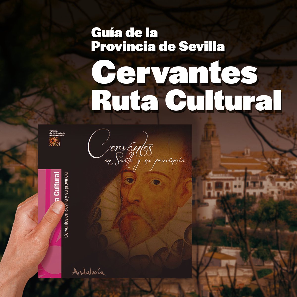 📜🪶 Mañana 23 de abril es el #DíaInternacionalDelLibro y según la UNESCO, Cervantes, Shakespeare e Inca Garcilaso de la Vega fallecieron ese mismo día en 1616 ⌛ Con esta guía podrás seguir las huellas que Miguel de Cervantes por la provincia: turismosevilla.org/es/mapas-y-pub… @prodetur