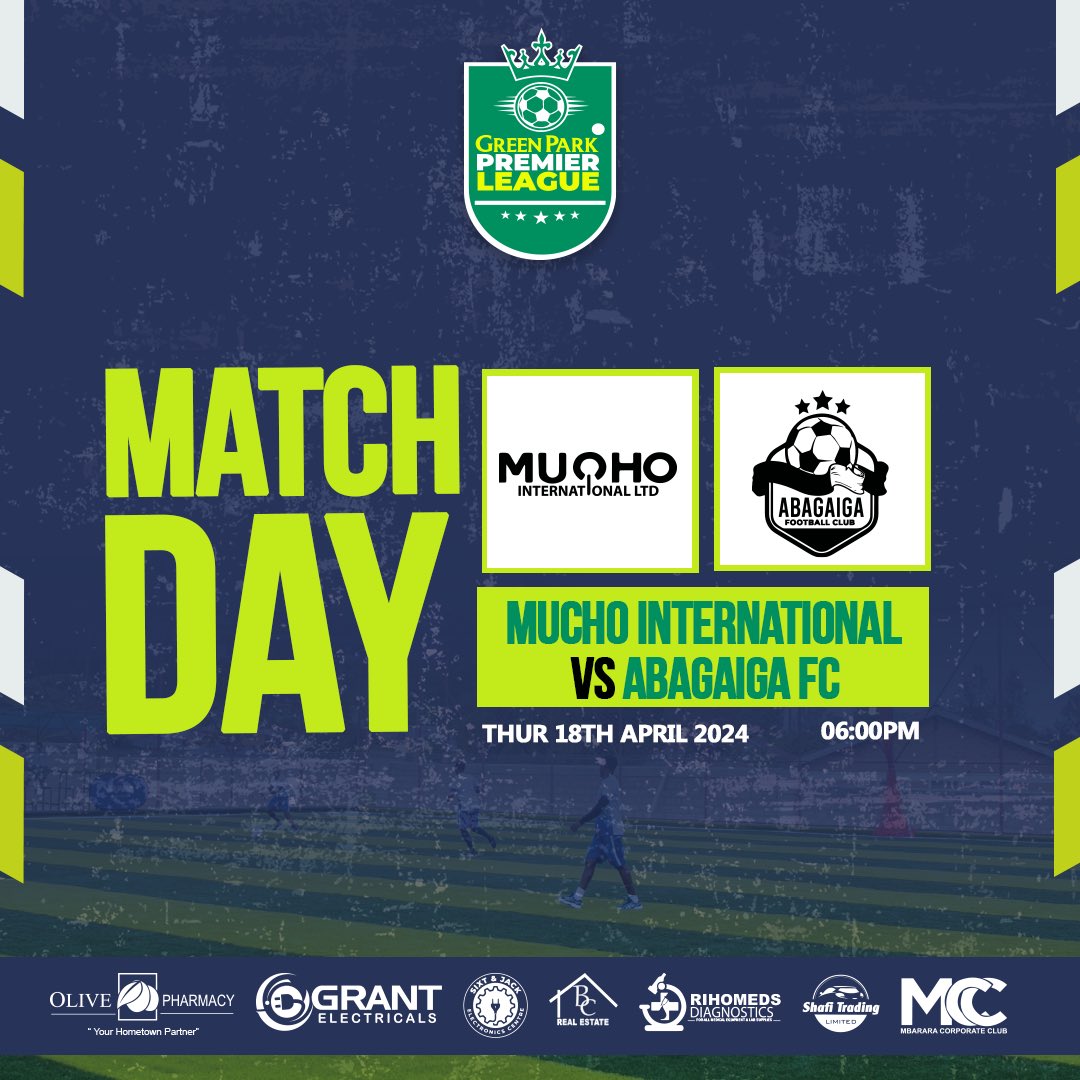 🟢𝗠𝗔𝗧𝗖𝗛𝗗𝗔𝗬!🟢🔥 Mucho International 🆚 Abagaiga fc 🏟️ Green Park Stadium 🏆 Premier league ⏰ 6:00pm (EAT) See you there 👊🏼👊🏼⚽️ #GreenParkPremierLeague