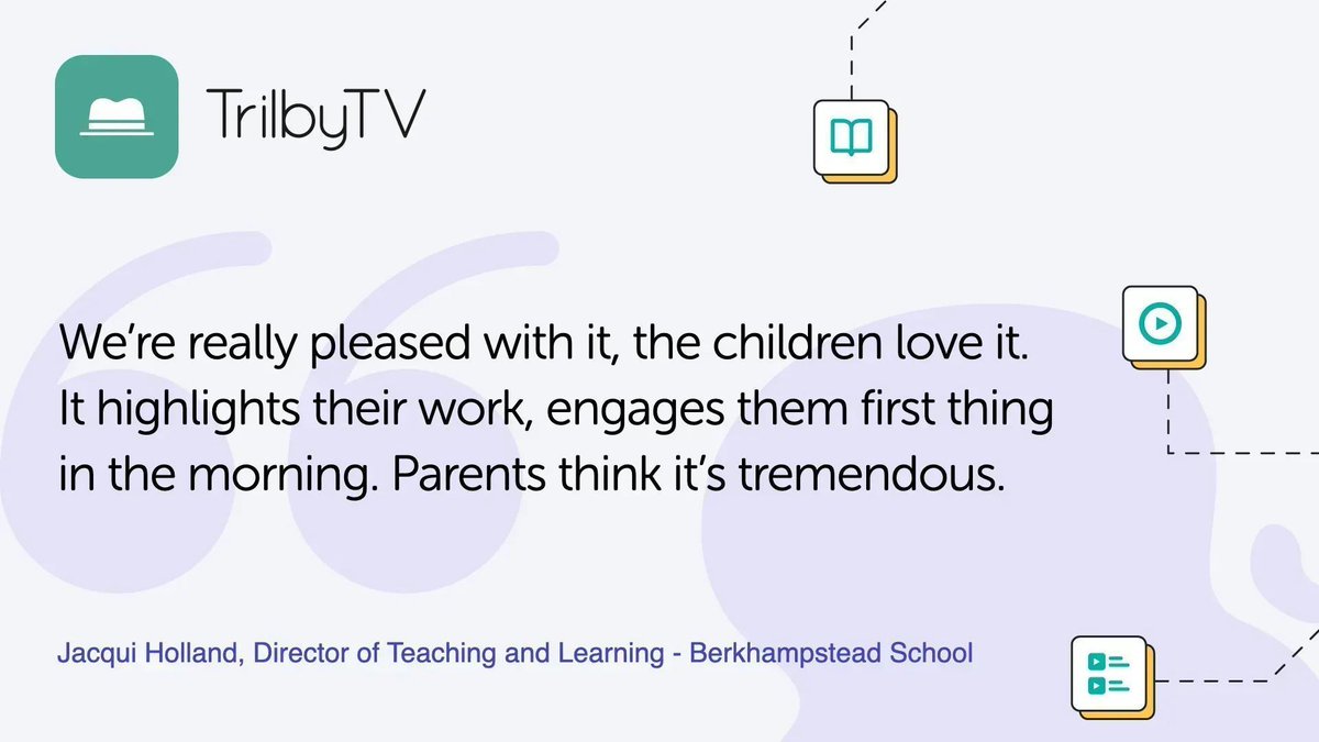 Find out more by checking out our full #Education case study blog with Berkhampstead School on the link below 👇 

bit.ly/3OrNNCs 

@BerkyCheltenham #EdTech #EdChat #DigitalSignage #SwitchOnYourSignage #EdChatUK #Tech #EdTechChat #Technology #EduTwitter