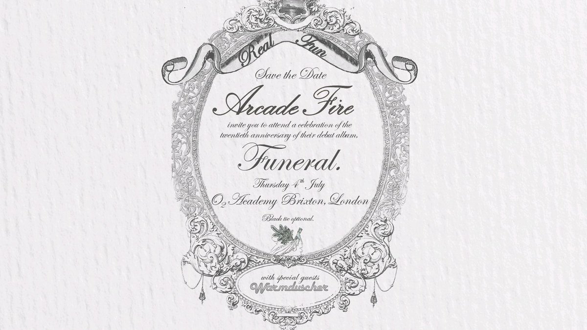 BREAKING NEWS: #ArcadeFire Announce 'Funeral' 20th Anniversary Show At #London's O2 Academy #Brixton

Presale begins Thurs-Fri 10am 

Livenation: ticketmaster-uk.tm7559.net/XYBn6M

Presale begins Wed-Fri 10am  

Artist Presale: ticketmaster-uk.tm7559.net/xkdk25

O2 Priority: ticketmaster-uk.tm7559.net/Mme512