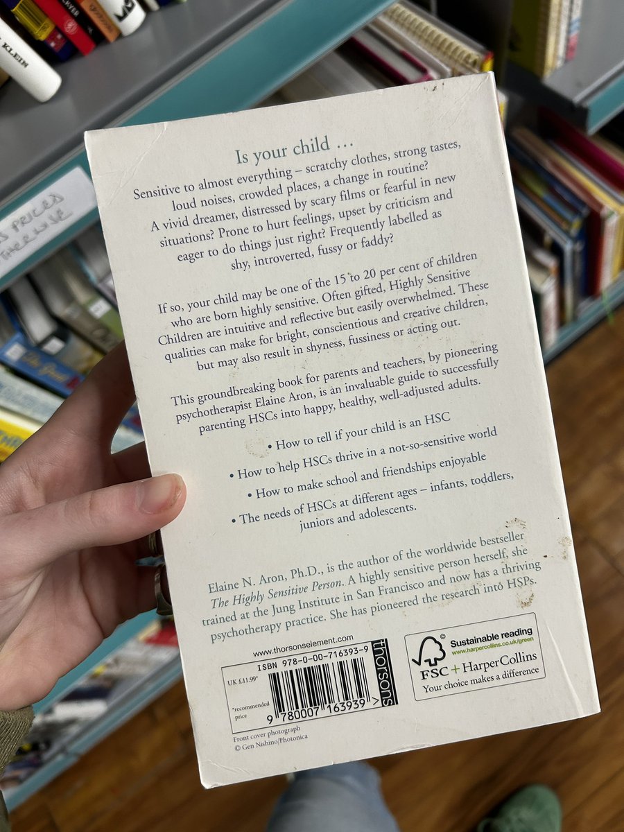 Charity shop finds are so strange, like what do you mean there’s entire books that people wrote about being highly sensitive and they don’t stumble across neurodiversity even once in their research. 

Like, ma’am, that reads like autism to me.