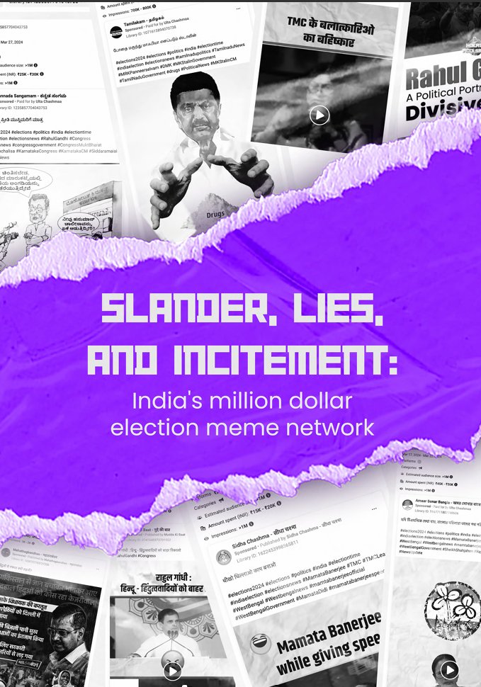 FoundationDAHRD's tweet photo. 🚨Meta is allowing ads with hate speech in India🚨

India's elections start tomorrow - and with @Eko_Movement & @indiacivilwatch , we just uncovered a coordinated network that pushes ads ripe with hate speech reaching MILLIONS of viewers!

Read below👇🏽

https://t.co/lArKSvD4dT