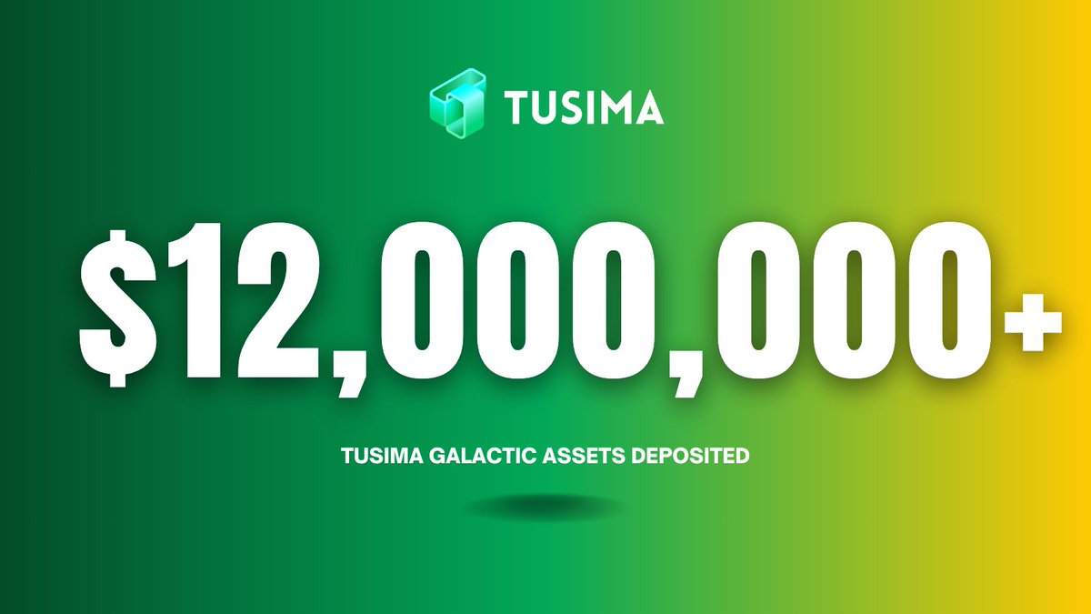 #Tusima Galactic Campaign - TVL has reached $12 million. So proud of you all! 🔥🚀 The clock's ticking, and if you haven't joined the party yet, now's the time to jump on board! Don't miss out on the excitement – hop aboard before it's too late!⏰ $TSM $TRIAS #Testnet #Layer2